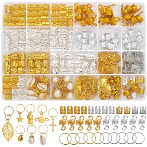 280 Pcs Loc Joyería Para Candados De Pelo, Oro Y 541nq