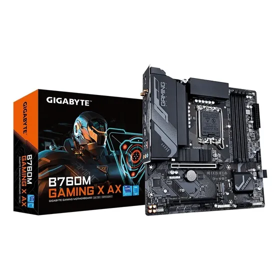Placa Mãe Gigabyte B760m Gaming X Ax Lga 1700 Ddr5 Wi-fi Cor Preto