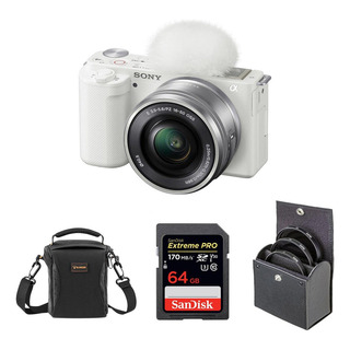 Câmera Sony Zv-e10 Aps-c Sem Espelho 16-50 Mm Branca Com Acc Câmera Sony Zv-e10 Aps-c Sem Espelho 16-50 Mm Branca Com Acc