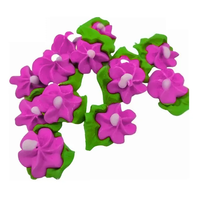 Flor De Azucar Durazno Mediana Con Hoja X50u