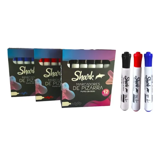 Marcador Pizarra Acrílica Shark (caja X 12 Unid)