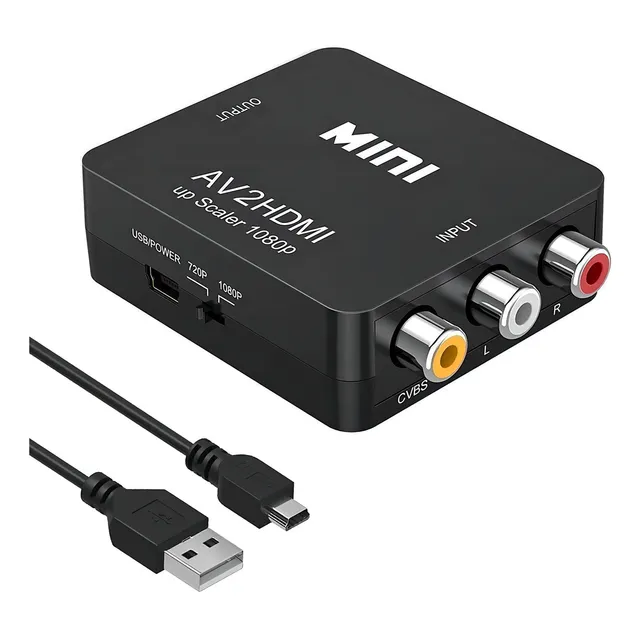 Convertidor Rca A Hdmi, Runbod 1080p Rca Composite Cvbs A