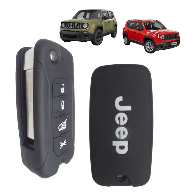Capa Carcaça Chave Canivete Para Jeep Renegade Todos Modelos