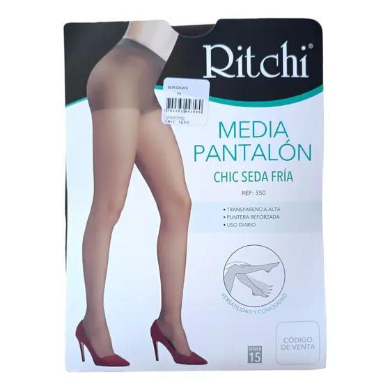 Medias Panty Ritchi Chic Seda Fría. Transparente Ref. 350