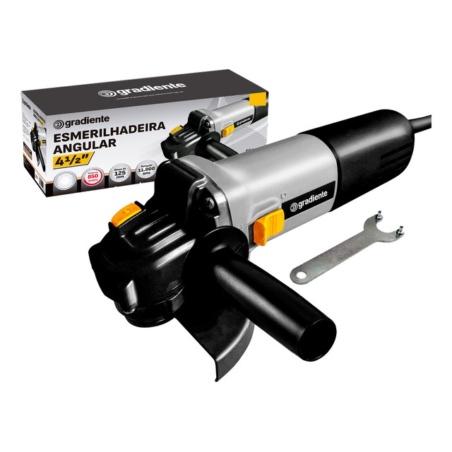 Esmerilhadeira Lixadeira Angular Profissional Gea850 Gradiente 4.1/2 Pol 115mm 850w 50hz/6... Esmerilhadeira Lixadeira Angular Profissional Gea850 Gradiente 4.1/2 Pol 115mm 850w 50hz/6...