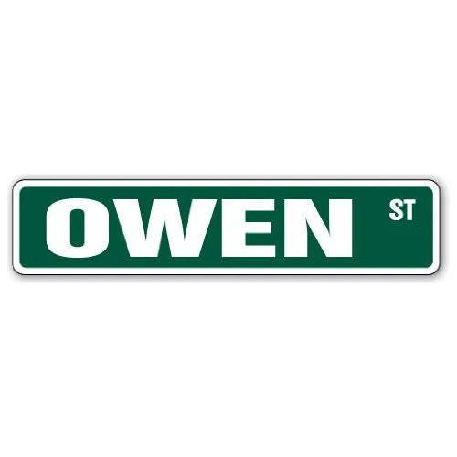 Letrero Calle Owen Para Habitacion Nombre Niño Interior 18.0