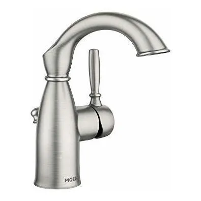 Moen 84144srn Sarona Grifo Lavabo Sola Manija Placa