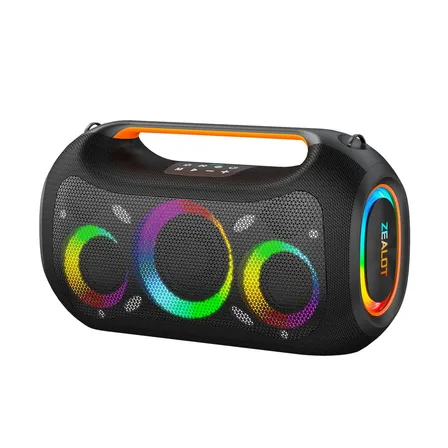 Subwoofer Bluetooth Portátil Ze51 Impermeável Tws Luces Rgb Sonido Estereo Para Fiesta Y Exterior