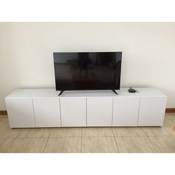 Mueble De Madera Para Tv Formica Blanca