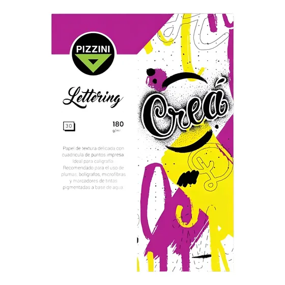 Block Pizzini A5 Lettering 30 Hojas 180gr