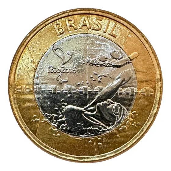 Brasil - 1 Real Año 2016 - Nado Rio 2016 - Bimetalica 