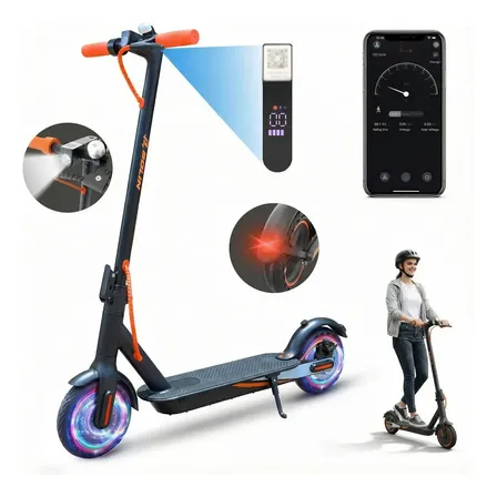 Patinete Elétrico Bolin Scooter XM-01 Adulto com Bluetooth e LED – Preto
