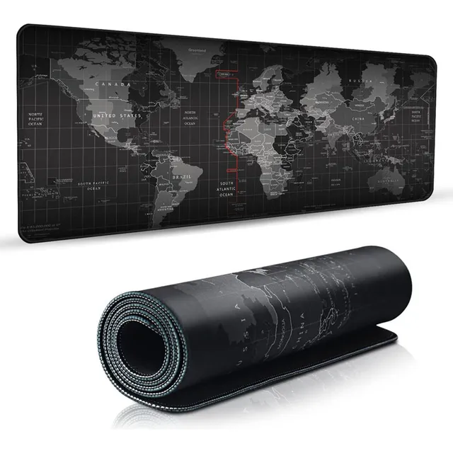 Mouse Pad Gamer Mapa Mundi Grande Premium 70*30 Cosido