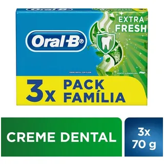Kit Pasta De Dente Extra Fresh Menta 3 Unidades De 70gr Oral-b Kit Pasta De Dente Extra Fresh Menta 3 Unidades De 70gr Oral-b