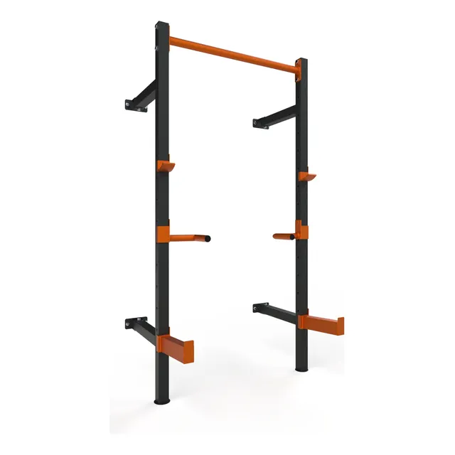 Media Jaula Crossfit Rack Sentadillas Plegable Vertical Gym