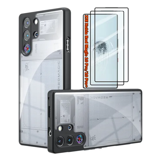 Funda Transparente Para Zte Nubia Redmagic 10 Air 10 Pro+ / 10 Pro / 9 Pro + 2 Micas De Pantalla
