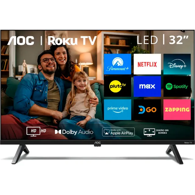 Pantalla Smart Tv Roku 32 Pulgadas Aoc Hd Lcd Hdmi 32s5045