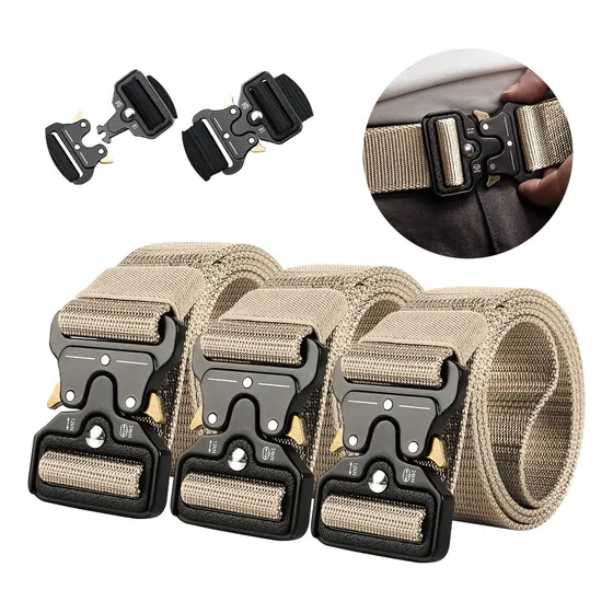 3pzs Cinturones Táctico Ajustable Moda Calidad Cinto Militar