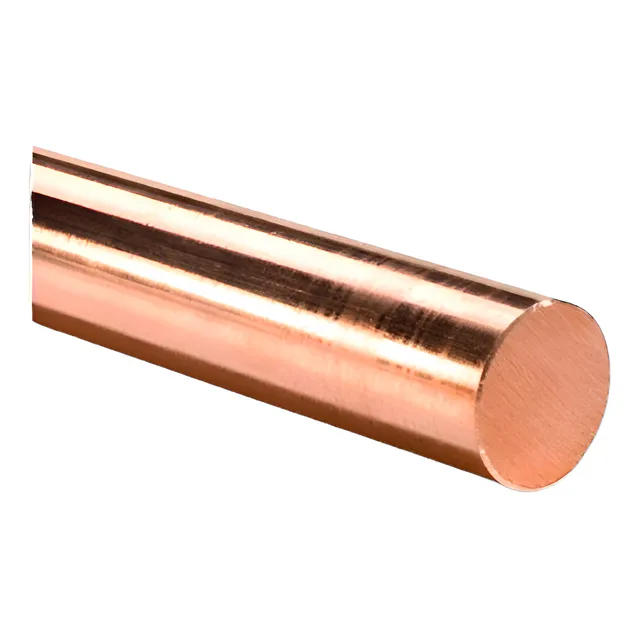 Barra De Cobre Redondo Puro 3/8 = 9.5 Mm X 1 Metro