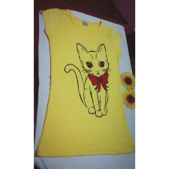 Blusa Para Dama O Niña Con Estampado Felino 