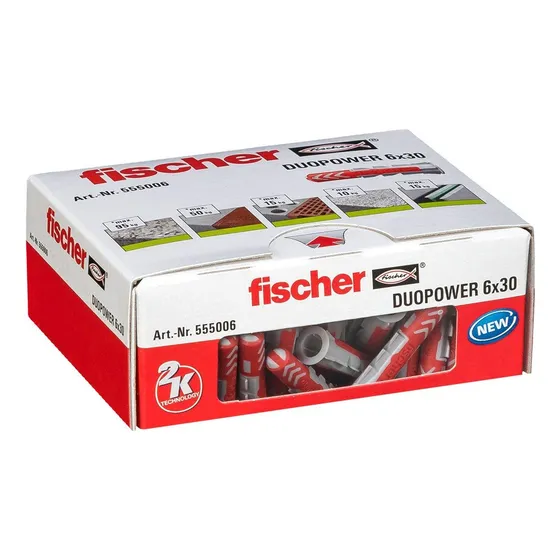 Tarugos Fischer Duopower 6 X 30 6mm 100 Unidades