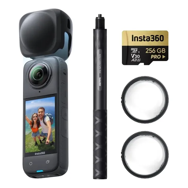 Kit Insta360 X4+sd 256 Gb+selfie Stick + Protectores