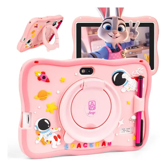 Tableta Para Niños Smart 7'' Hd 4gb+64gb Android13 Con Funda