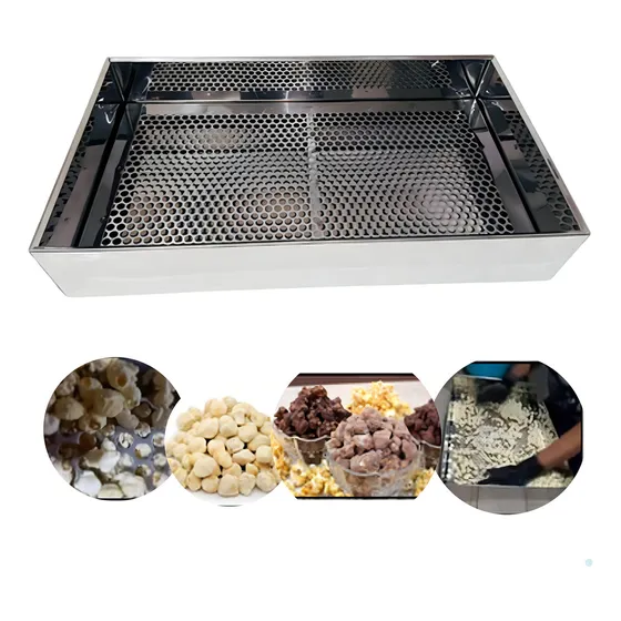Bandeja Forma Para Seleção Pipoca Gourmet 25x35x09cm Em Inox