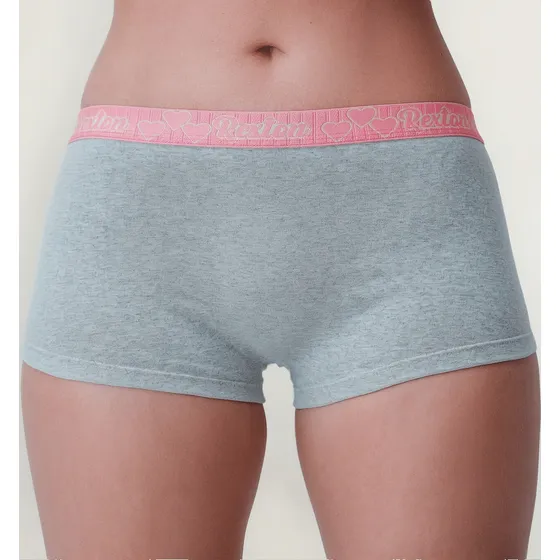 Kit 10 Calcinha Box Boxer Feminina Cotton Algodão Cores Lisa