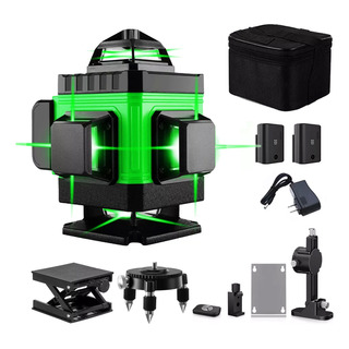 Nível Laser 16 Linhas 4d Automático Com 2 Baterias E Control Nível Laser 16 Linhas 4d Automático Com 2 Baterias E Control