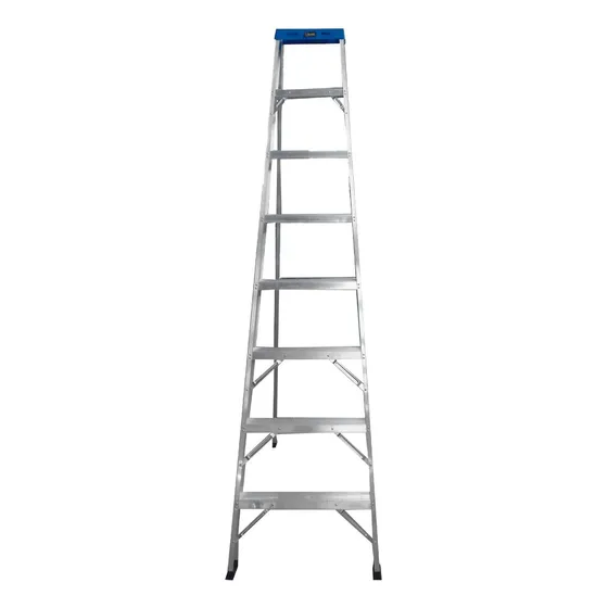 Escalera De Aluminio 7 Peldaños Uduke Con Plataforma 227 Cms