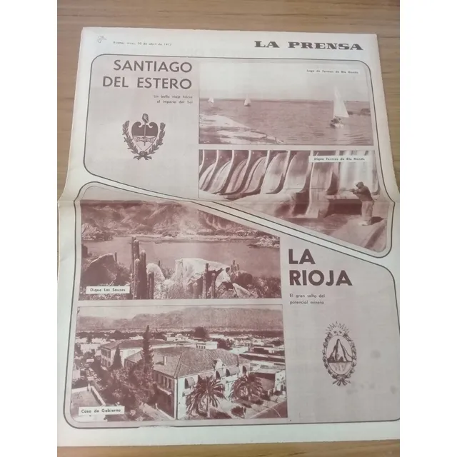 Suplement Diario La Prensa 1977 Santiago Del Estero La Rioja