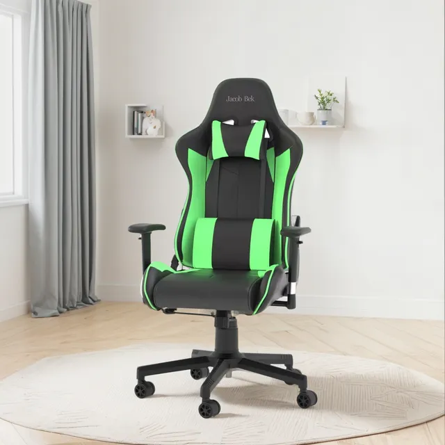 Silla De Escritorio Gamer Jacob Bek Negro/verde Negro Verde