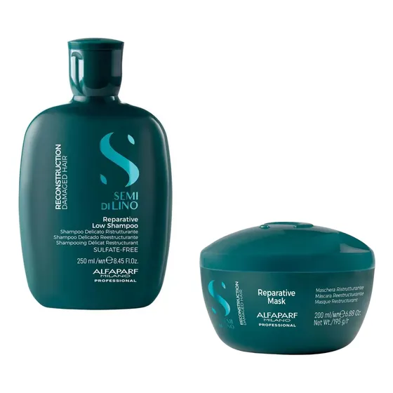 Kit Semi Di Lino Reconstruction Shampoo 250ml Máscara 200ml