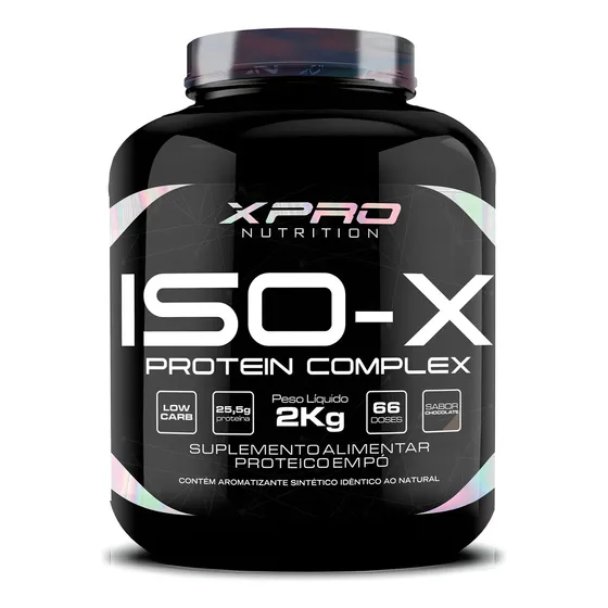 Whey 2kg XPro Nutrition Foco Em Proteínas Ideal Dieta Low Carb Sabor Morango