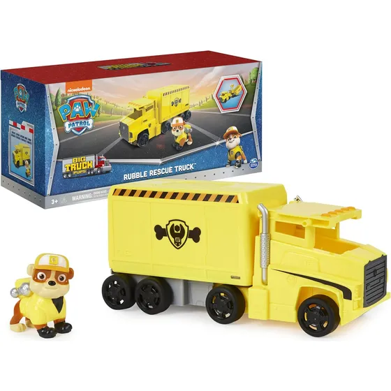 Paw Patrol Rubble Big Rescue Truck Color Amarillo