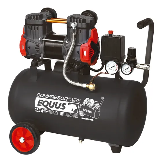 Compresor Sin Aceite Silencioso 2,5hp 24l Equus