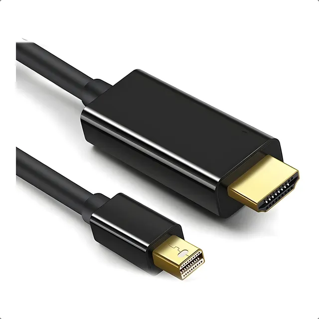 Cable Adaptador Mini Displayport Thunderbolt 2 A Hdmi Macho Macho Pc Color Negro