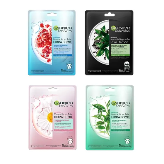Kit Mascarillas Skin Active Acido Hialuronico Garnier 28g