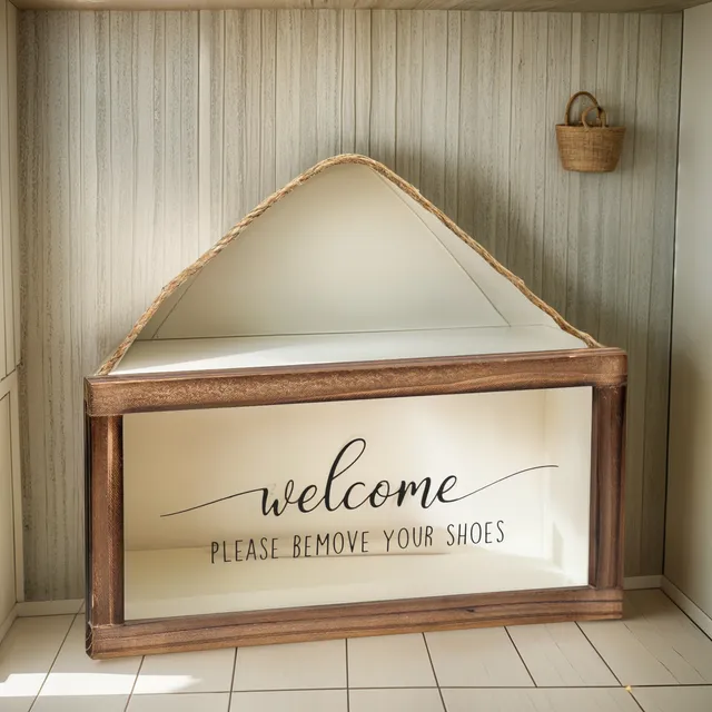 Por Favor, Quítate Zapatos De Puerta De Entrada Letrer...