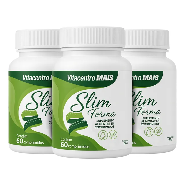 Emagrecedor Potente 3x Slim Forma Café Verde Cromo 180comp