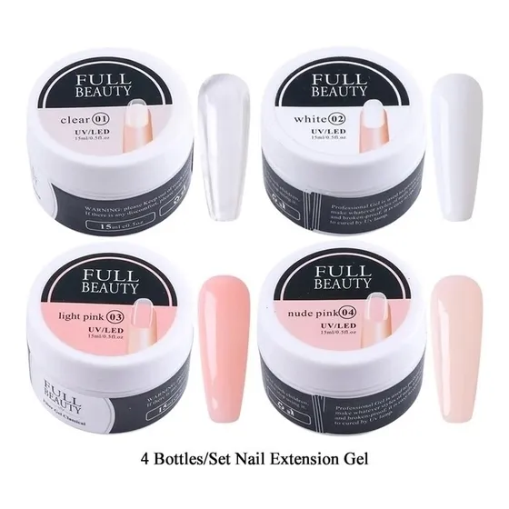 Gel De Contrucción Full Beauty 0.5 Oz Uñas Manicure 