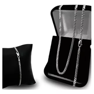 Corrente De Prata 925 Masculina Conjunto LegĂtima + Pulseira Corrente De Prata 925 Masculina Conjunto LegĂtima + Pulseira