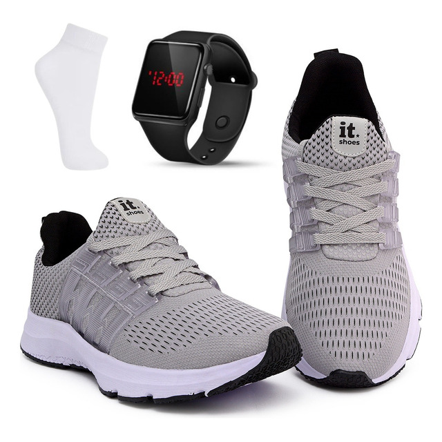 Kit Tenis Feminino Academia + Relógio Digital Led + Meia Kit Tenis Feminino Academia + Relógio Digital Led + Meia