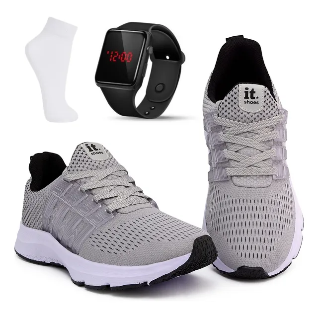 Kit Tenis Feminino Academia + RelĂłgio Digital Led + Meia Kit Tenis Feminino Academia + RelĂłgio Digital Led + Meia