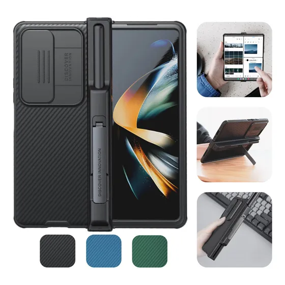 Funda Nillkin Para Galaxy Z Fold4 Pencil Set + Hidrogel Color Black