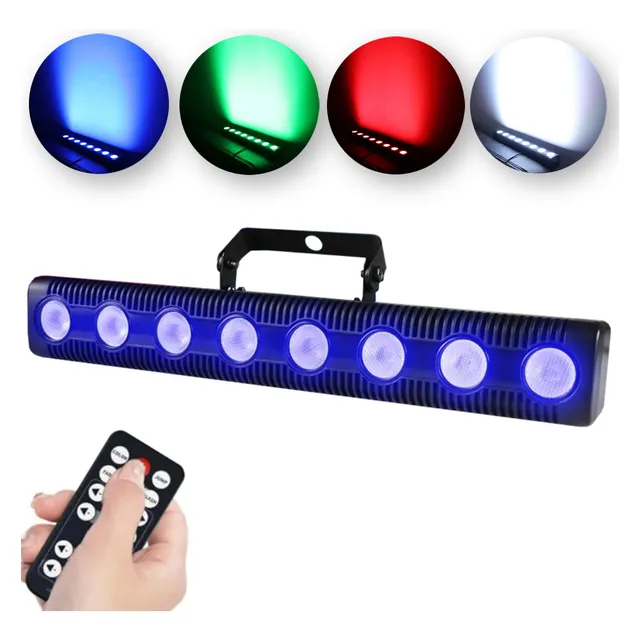 Ribalta Led Barra 8 Saídas Rgb Jogo De Luz Parede + Controle