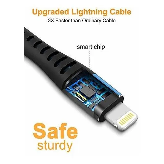 Lightning 9.8 ft Largo 3 Para iPhone 10 Pie Sincronizacion