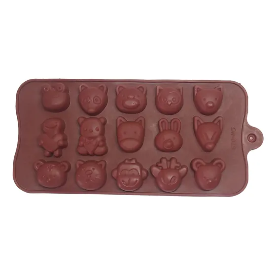Molde Silicona Animales Kawaii Chocolate Gelatina Jabones