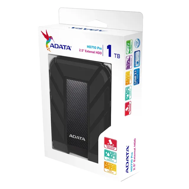 Disco Duro Externo Adata Hd710 1tb Usb 3.1 Negro